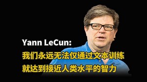 Yann LeCun：我们永远无法仅通过文本训练就达到接近人类水平的智力