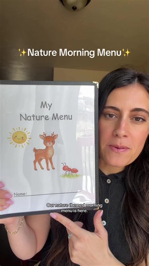 Nature-Themed Morning Menu for Kids