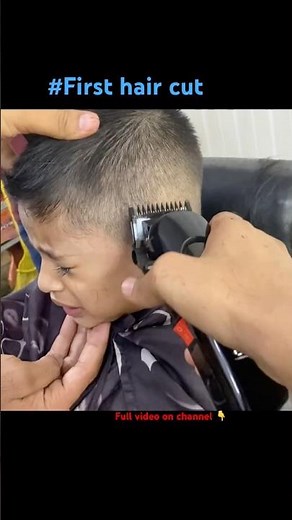 Boy First Haircut 😭✂️ Baby’s First Hair Cut Experience | Crying During Scissors & Trimmer #shorts