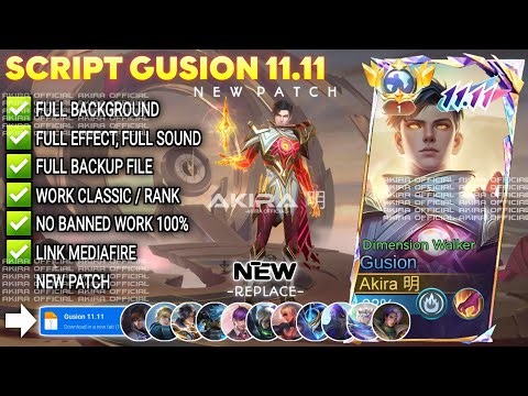 UPDATE Script Skin Gusion 11.11 - Dimension Walker No Password | Full Effect Voice | Patch Terbaru