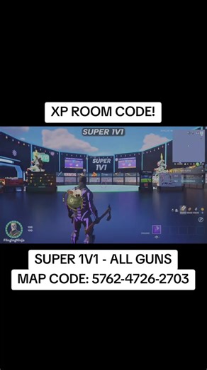 XP ROOM CODE! | SUPER 1V1 - ALL GUNS | #fortnite #fortnitecreative #Je...