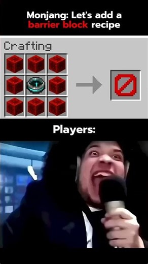 Pov: Mojang adds a new recipe🥀 #gaming #shorts