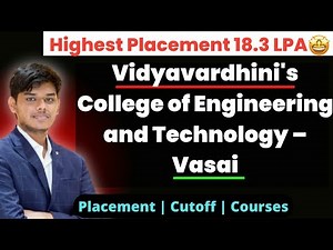 Vidyavardhini's College of Engineering and Technology - Virar| College Review| 18.3 LPA 🤩 | All Info