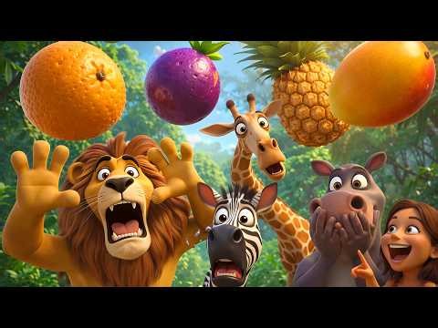 Will the Massive Pineapple Crush Melman the Giraffe and Gloria the Hippo🍍| Madagascar Animation