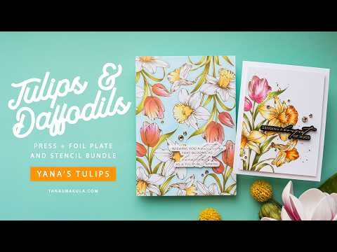 How To Use Tulips and Daffodils BetterPress Plate and Stencil