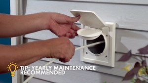No-Pest Vent 6" Dual Door Exhaust Vent Cover – Outdoor Vent Cap for Bathroom Fans & Range Hoods – Pest Proof, Energy Efficient, Not for Dryer Use (White, 6 inch W/O Duct Tube)