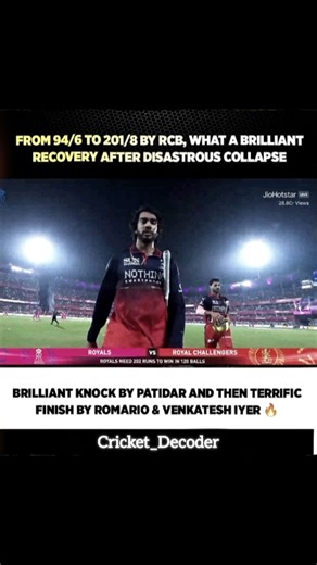 Greatest Recovery Of RCB 👀🤯