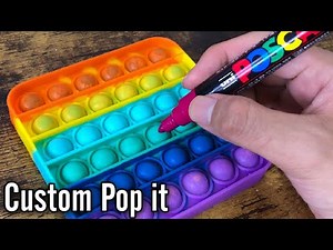 【POP IT】海外の子供に大人気のプッシュポップバブルをポスカでカスタムしてみた🌻【音フェチ/遊び方解説】