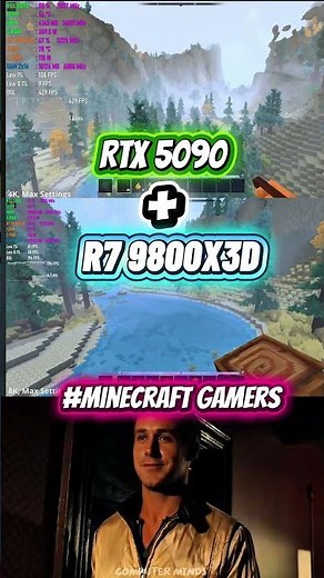 RTX 5090 + R7 9800X3D = Minecraft 4K vs 8K