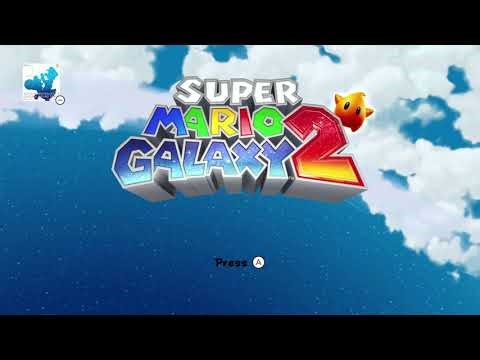 Super Mario Galaxy 2 - Title Screen / Main Menu with Music (Nintendo Switch Version)
