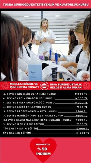 Tuğba Gündoğdu Estetisyenlik ve Kuaförlük Kursu