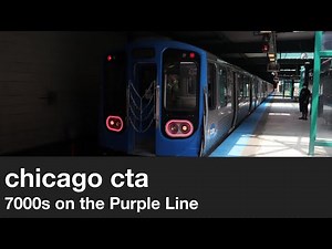 chicago cta | 7000 series on the Purple Line at Central