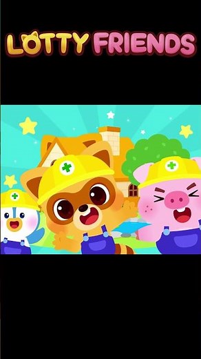 #shorts | Let's Build a House2️⃣| Construction Vehicles | Kids Songs| Nursery Rhymes | Lotty Friends