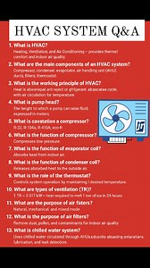 HVAC system Interview questions and answers ‼️✅✅ . . #hvac #hvactechnician #hvaclife #hvacrepair #hvactips | Fire-fighting and Fire Alarm system
