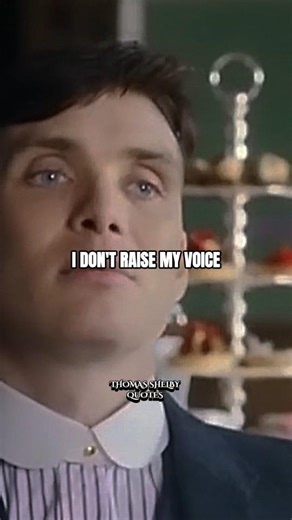 Sigma rule😎🔥~I DON'T RAISE MY VOICE Thomas shelby quotes #shorts #peakyblinders #quotes