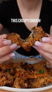 The search for the ultimate air fryer is officially over 🙌. https://bit.ly/3qXEX3G. “The Ninja® Foodi® Dual Heat Air Fry Oven has replaced both our previous air fryer and toaster oven — and takes up HALF the counter space because it flips up against our back splash.” Give it a whirl with this Vegan Crispy Chick'n recipe from PlantYou. | Ninja Kitchen