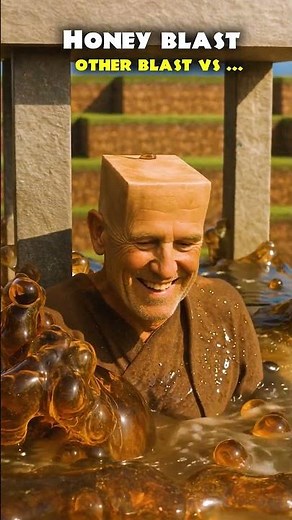 satisfying Minecraft 3D Water Slime vs Honey Fluid Simulation 💎⛏️TNT Blast