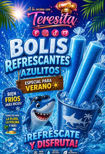 Bolis azulitos receta fácil con gelatina