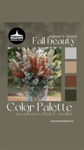 🍂 Fall in love with these autumn-inspired wedding colors! 🧡 Who else is obsessed with the warm, cozy vibes of fall? • Orange and brown tones create a romantic, intimate atmosphere that's perfect for saying