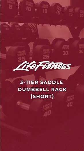 3-Tier Short Saddle Dumbbell Rack | Life Fitness for Home