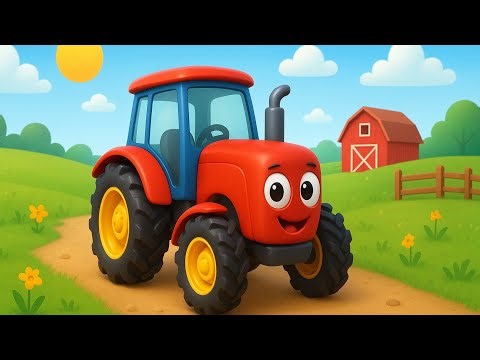 Little Baby Tractor | Fun Kids Poem with Spinning Wheels 🚜✨ | Tony Mony Kids