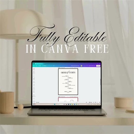 Classic Wedding Order of Events Sign • Canva Template • Old Money, Elegant, Minimalist Timeline Sign - Etsy