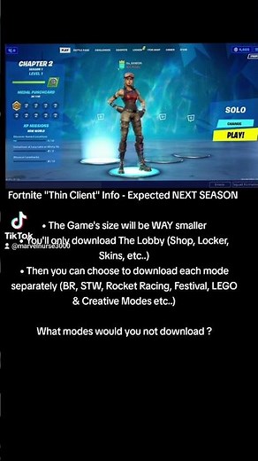 Fortnite "Thin Client" Info - Expected NEXT SEASON‼️ #fortnite #thinclient