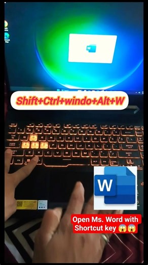 😱Ms word open shortcut key 😱 Ms word open करने का सबसे आसान तरीका। #msword #computer #keyboard#short