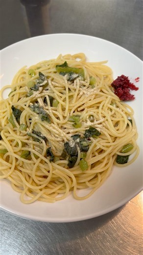 野沢菜パスタ【簡単パスタ】 #shorts #和風パスタ