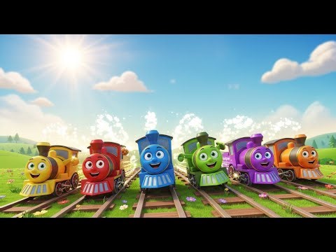 Six Little Toy Trains Click Clack Click | Fun Railway Journey & Counting Song