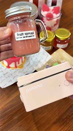 Jam jars sorted in seconds 🍧🍓#printing #printer #smallbiz #foodpackaging #fyp