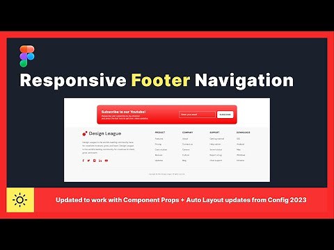 How to Design Responsive Footer Navigation in Figma - Autolayout #figma #config2023