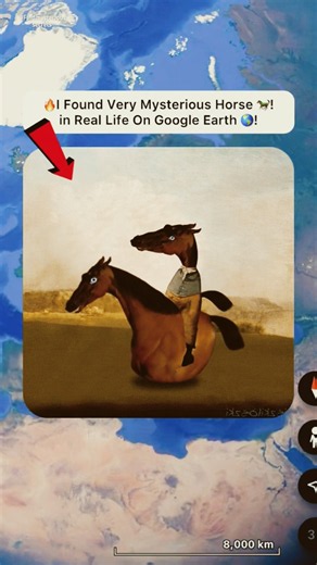 🔥I Found Very Terrifying Horse 🐴in Real Life On Google earth 🌎! #shorts #findmysterioussecrets