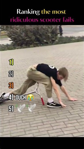 Ranking the most ridiculous scooter fails #shorts #ranking #scooter
