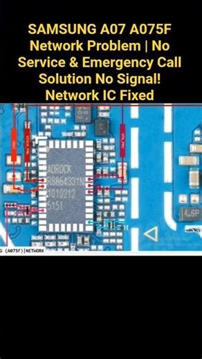 SAMSUNG A07 A075F Network Problem | No Service & Emergency Call Solution No Signal! Network IC Fixed