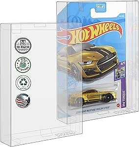 MALKO Hot Wheels & Matchbox Protector Display Case for Carded 1:64 Mainline Diecast Cars - 10 Pack | Assembly Required