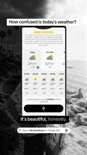 Find WeatherRoast on Google Play, check weather where you are #weather #sandiego #california