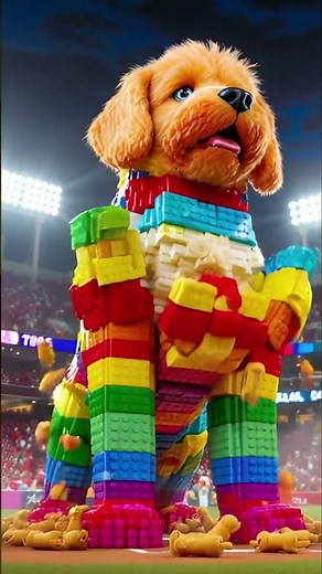 A Real Havapoo Dog becomes a LEGO Sculpture — Havapoo Dog Again Cinematic 8K!