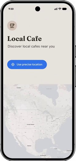 The new location button in Android 17 helps devs balance UX with privacy. For many common tasks, like a one-time coffee run, your app doesn’t need permanent or background access to a user's precise location. ☕It’s win-win: simplified implementation for you, and privacy for your users →