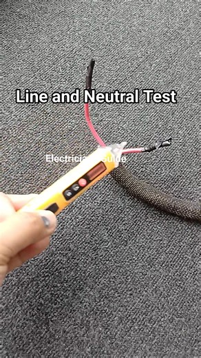 Testing line and neutral wire using nvc non contact voltage tester #electrician #control #power #technician #switch #wiring #engineering #outlet #diy #electrical | Electricians Guide