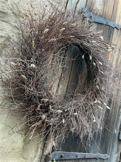 Large Rustic Wreath * Magnolia Branches and Twigs * Diameter 60 Cm - Etsy