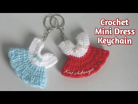 Crochet Mini Dress Keychain | DIY Souvenir | Crochet Pattern