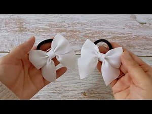 How to Make Easy No-Sew Ribbon Bow for Hair or Other Crafts | Grosgrain Sailor Bow #ribbonbow