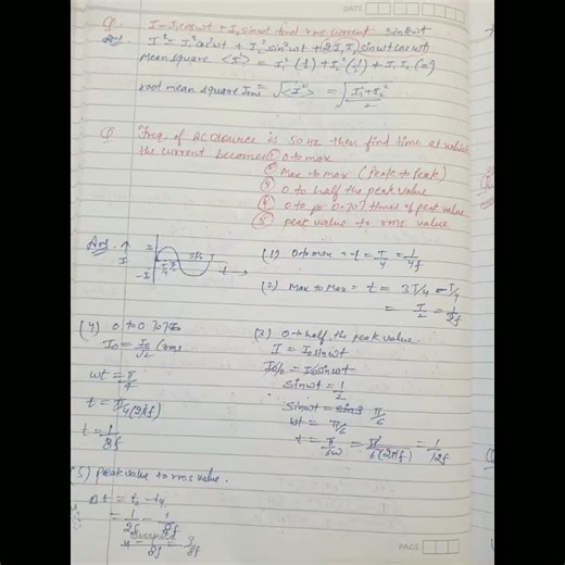 alternating current class 12th physics #physicsnotes