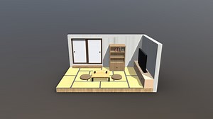 Washitsu - 3D model by 77 (@CSY_0512)