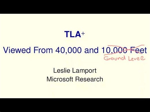 TLA+: Viewed from 40,000 Feet and Ground Level | Narayana Reddy