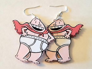 Captain Underpants Earrings - Etsy