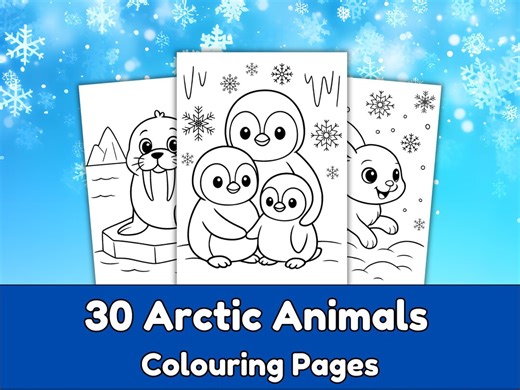Arctic Animals Coloring Pages | 30 Winter Polar Designs (digital Download) - Etsy