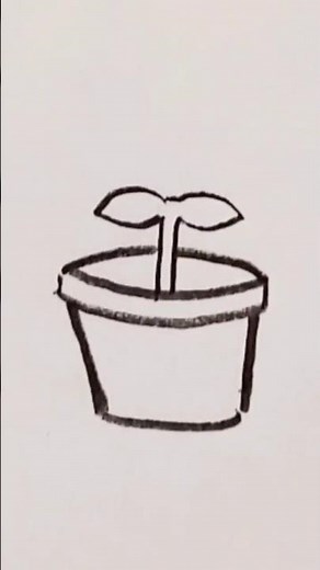 How to draw a bush step by step كيفية رسم شتلة خطوة بخطوة