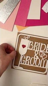 I Made This Wedding Card From Shapes #cricutbeginner